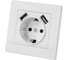 Розетка TDM ELECTRIC 2П+З 16А 250В + 2 USB порта 2,1А 5В белая "Сенеж" SQ1816-0053 1