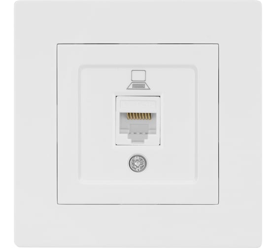 Розетка TDM компьютерная RJ45 белая "Сенеж" SQ1816-0043