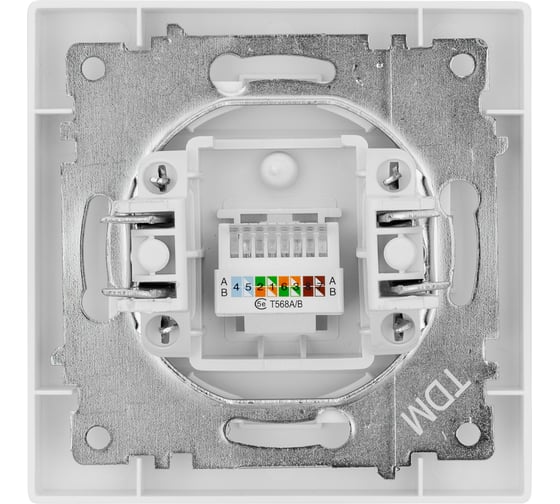 Розетка TDM компьютерная RJ45 белая "Сенеж" SQ1816-0043