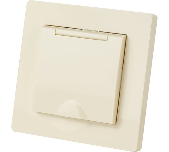 Розетка TDM 2П+З 16А 250В IP44 с крышкой сл. кость "Сенеж" SQ1816-0138