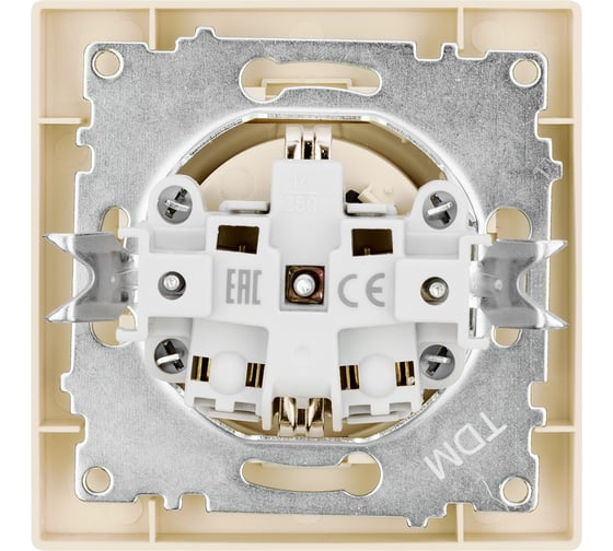 Розетка TDM 2П+З 16А 250В IP44 с крышкой сл. кость "Сенеж" SQ1816-0138