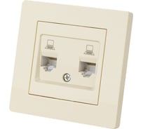 Розетка TDM ELECTRIC компьютерная двойная RJ45 сл. кость "Сенеж" SQ1816-0144