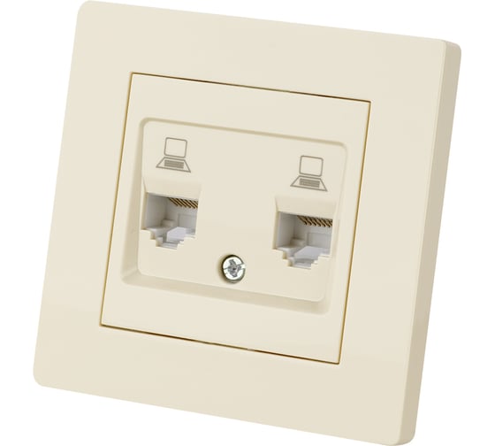 Розетка TDM компьютерная двойная RJ45 сл. кость "Сенеж" SQ1816-0144