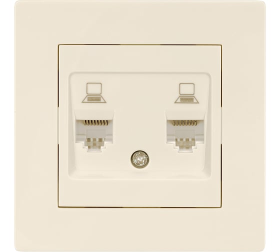 Розетка TDM компьютерная двойная RJ45 сл. кость "Сенеж" SQ1816-0144