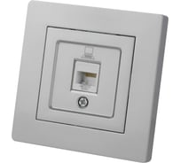 Розетка TDM ELECTRIC компьютерная RJ45 серебр. металлик "Сенеж" SQ1816-0243