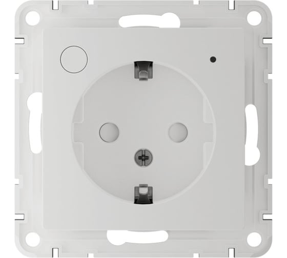 Розетка Systeme Electric ATLASDESIGN SMART с заземлением, со шторками, Zigbee, L+N, 16А, мех., белый ATN000145Z