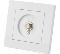 Розетка TDM ELECTRIC SAT (F-разъем) 0-2400МГц белая "Сенеж" SQ1816-0050