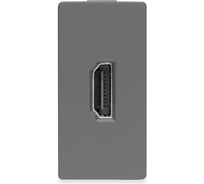 Розетка Vell серая, 1/2, HDMI, модуль, 1379012