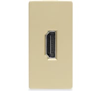 Розетка золотая, 1/2, HDMI, модуль, Vell 1379013