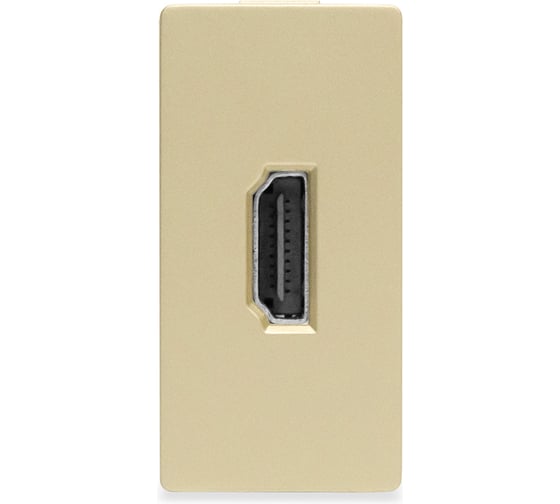 Розетка Vell золотая, 1/2, HDMI, модуль, {GD-1/2-HD} 1379013