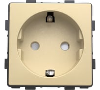 Розетка Vell золотая, электрическая, 16 А, 54x54 мм, 250 В, модуль, {GD-EU} 1379001