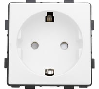Розетка Vell белая, электрическая, 16 А, 54x54 мм, 250 В, модуль, {WH-EU} 1378998