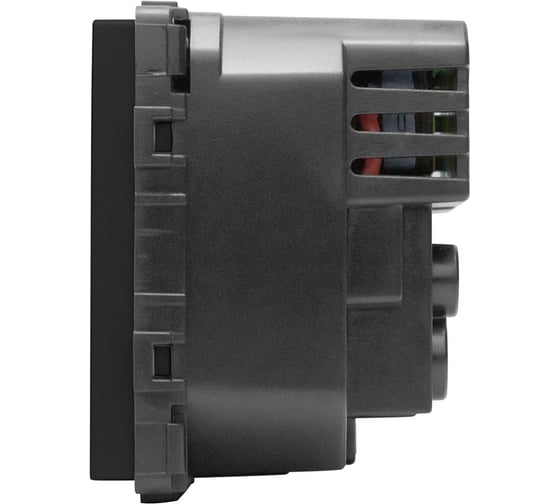 Розетка Vell черная, электрическая, 16 А, 54x54 мм, 250 В, USB-A, USB-C, модуль, {BK-EUAC} 1378995