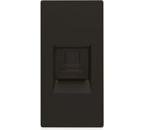 Розетка Vell черная, 1/2, RJ CAT6, модуль, {BK-1/2-RJ} 1379015