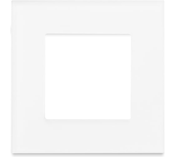 Рамка Vell белая, стекло, 1 пост, 86x86 мм, модуль, {WH1P-GL} 1379054