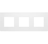 Рамка белая, стекло, 3 поста, 228x86 мм, модуль Vell 1379062