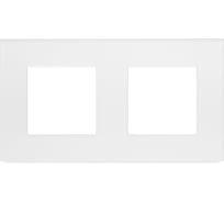 Рамка белая, стекло, 2 поста, 157x86 мм, модуль Vell 1379058