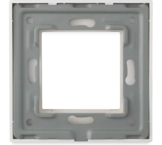 Рамка Vell белая, пластик, 1 пост, 86x86 мм, модуль, {WH1P-PC} 1379074