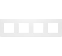 Рамка белая, пластик, 4 поста, 299x86 мм, модуль Vell 1379086