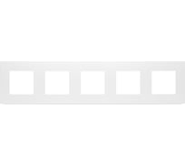 Рамка белая, пластик, 5 постов, 370x86 мм, модуль Vell 1379090