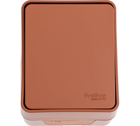 1-клавишный переключатель Systeme Electric ATLASDESIGN PROFI IP54 О/У сх.6, 10АХ, ТЕРРАКОТОВЫЙ ATN547061 1