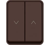 Выключатель 2-клавишный для жалюзи Systeme Electric AtlasDesign Profi IP54, 10 АХ, открытой установки, Коричневый ATN546019