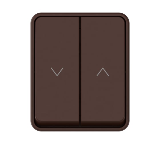 Выключатель 2-клавишный для жалюзи Systeme Electric AtlasDesign Profi IP54, 10 АХ, открытой установки, Коричневый ATN546019