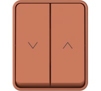 Выключатель 2-клавишный для жалюзи Systeme Electric AtlasDesign Profi IP54, 10 АХ, открытой установки, Терракотовый ATN547019
