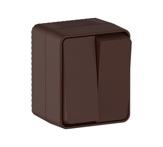 2-клавишный выключатель Systeme Electric ATLASDESIGN PROFI IP54 О/У сх.5, 10АХ, КОРИЧНЕВЫЙ ATN546051