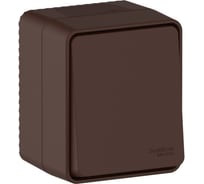 Выключатель 1-клавишный Systeme Electric AtlasDesign Profi IP54, 10 АХ, открытой установки, Коричневый ATN546011