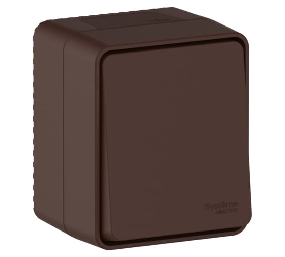 Механизм 1-клавишного выключателя Systeme Electric ATLASDESIGN PROFI IP54 О/У сх.1, 10АХ, КОРИЧНЕВЫЙ ATN546011