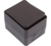 Переключатель 1-клавишный Systeme Electric AtlasDesign Profi IP54, 10 АХ, открытой установки, Коричневый ATN546061