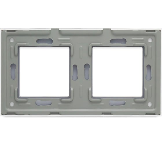 Рамка Vell золотая, стекло, 2 поста, 157x86 мм, модуль, {GD2P-GL} 1379061