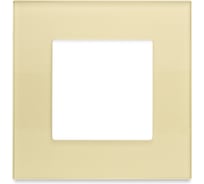 Рамка золотая, стекло, 1 пост, 86x86 мм, модуль Vell 1379057