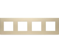 Рамка золотая, стекло, 4 поста, 299x86 мм, модуль Vell 1379069