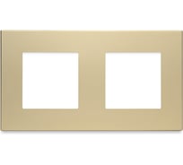 Рамка золотая, пластик, 2 поста, 157x86 мм, модуль Vell 1379081