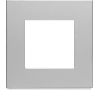 Рамка серая, пластик, 1 пост, 86x86 мм, модуль Vell 1379076