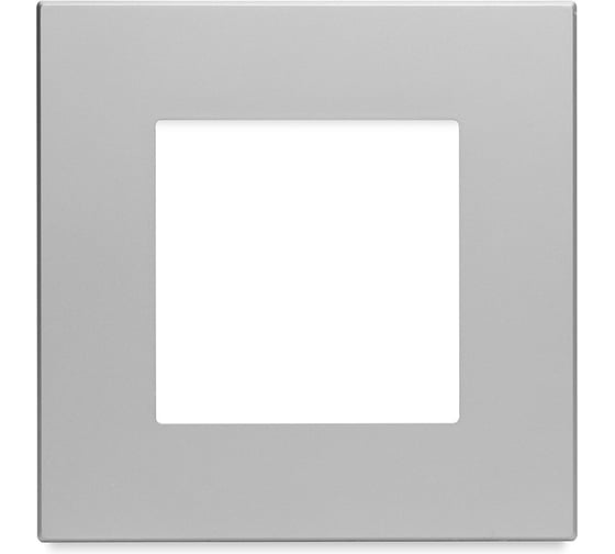 Рамка Vell серая, пластик, 1 пост, 86x86 мм, модуль, {GY1P-PC} 1379076