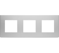 Рамка серая, пластик, 3 поста, 228x86 мм, модуль Vell 1379084