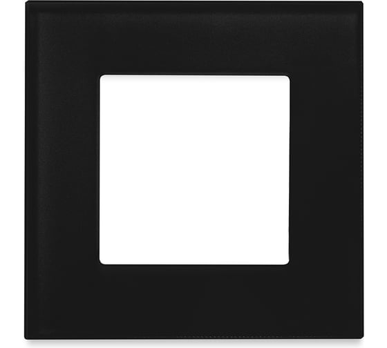 Рамка Vell черная, стекло, 1 пост, 86x86 мм, модуль, {BK1P-GL} 1379055