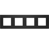 Рамка черная, пластик, 4 поста, 299x86 мм, модуль Vell 1379087
