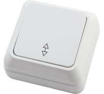 1-клавишный проходной выключатель АБК-СИЛА 10А "АЛЬТАИР" белый 1 шт 5400109