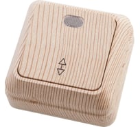 1-клавишный проходной выключатель АБК-СИЛА с подсветкой 10А "АЛЬТАИР" сосна 1 шт 5400115