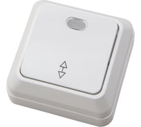 1-клавишный проходной выключатель АБК-СИЛА с подсветкой 10А "АЛЬТАИР" белый 1 шт 5400113