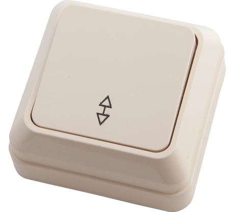 1-клавишный проходной выключатель АБК-СИЛА 10А "АЛЬТАИР" слоновая кость 1 шт 5400110