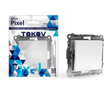 Выключатель 1-клавишный TOKOV ELECTRIC СП Pixel 10А IP20 с индикатором механизм айс TKE-PX-V1I-C34