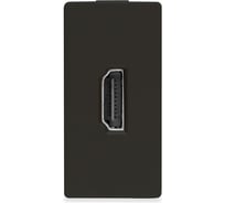 Розетка Vell черная, 1/2, HDMI, модуль, 1379011
