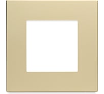 Рамка золотая, пластик, 1 пост, 86x86 мм, модуль Vell 1379077