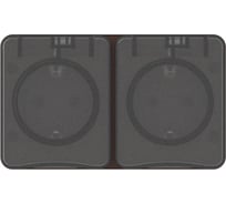 Розетка двойная с заземлением со шторками Systeme Electric AtlasDesign Profi IP54, 16 АХ, 250 В, открытой установки, Коричневый ATN546026