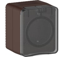 Розетка с заземлением со шторками Systeme Electric AtlasDesign Profi IP54, 16 АХ, 250 В, открытой установки, Коричневый ATN546045